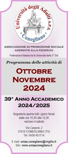 Calendario Attività dell'Università - UNIVERSITA' DEGLI ADULTI A.P.S.