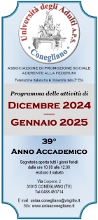 Calendario Attività dell'Università - UNIVERSITA' DEGLI ADULTI A.P.S.